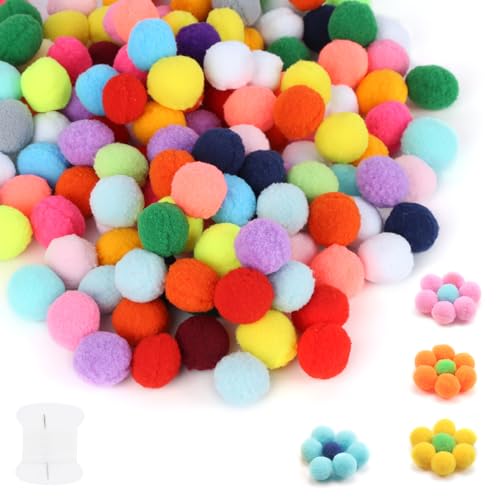 150 St Ck Bunte Pompons Zum Basteln 3cm