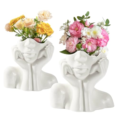 K Rper Kunst Gesicht Blumentopf 2er Pack Deko