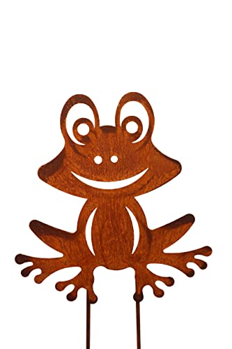 Bornh Ft Gartenstecker Frosch Beetstecker Topfstecker Metall Rost
