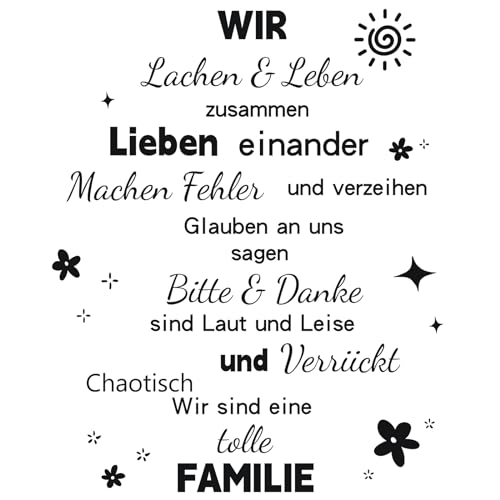 Hpniub Wir Lachen Leben Zusammen Wandtattoo Familie Wandtattoo