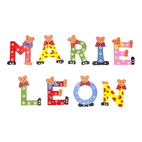 Bunte Holzbuchstaben Mit B Renmotiv Personalisierte Kinderzimmer Deko