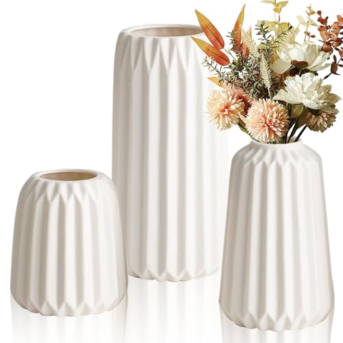 Lighterday 3er Boho Vase Set Keramik Vasen Modern