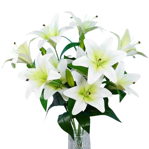 Varyfloral 6 St Ck Lilien Kunstblumen Blumenstrau K