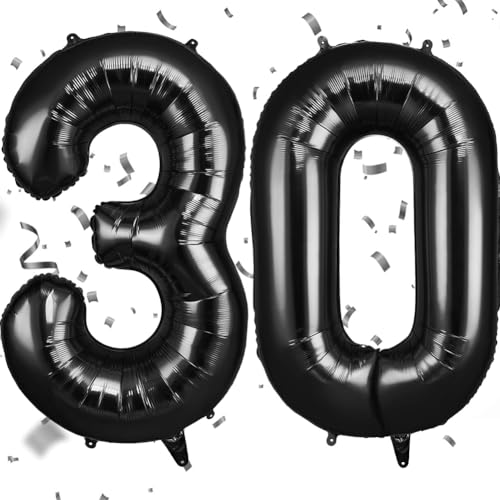 Offcup Luftballon Zahlen 30 Schwarz 30 Geburtstag Zahlen