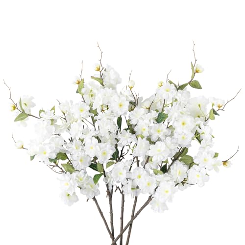 Leuchtamor 5pcs K Nstliche Kirschbl Tenzweige Wei K