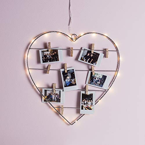 Lights4fun 18er Micro Led Herz Silhouette Mit W