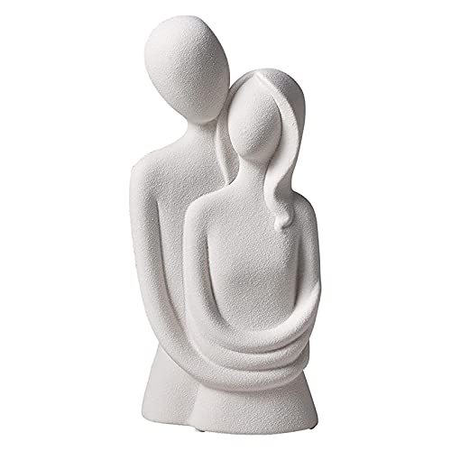 Dasntered Moderne Keramik Skulptur Paar Statue Abstraktes Geschenk