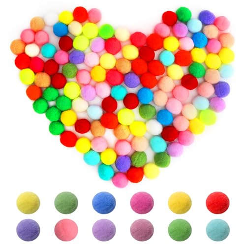 Vossot 120 St Ck Pompons Zum Basteln 3cm