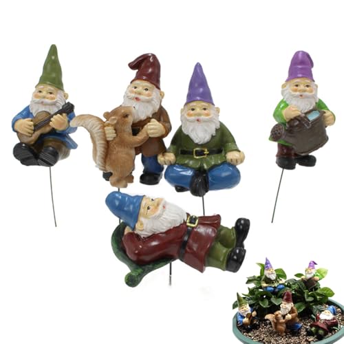 Srcasy 5 St Ck Gartenzwerg Statue Ornament Teiliges