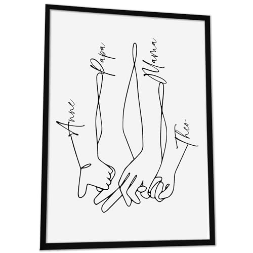 Juhmi Bild Familie Personalisiert Mit Namen One Line