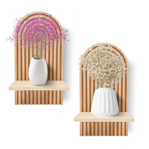 Gachiwar 2er Packwandregal Aus Holz Boho Wanddekoration Wanddekoration