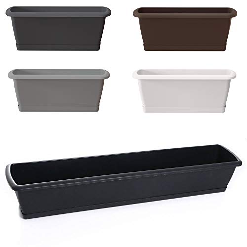 Blumentopf Blumenkasten Balkonkasten Pflanztopf Mit Untersetzer Robuster Kunststoff