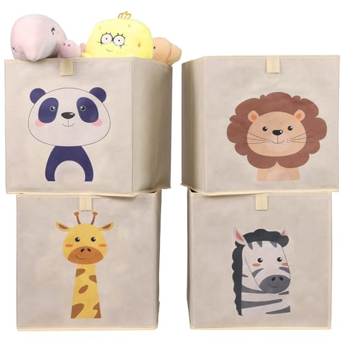 Navaris Aufbewahrungsbox Kinderzimmer 4er Set 33 X 33cm