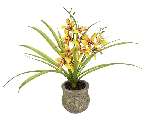 Kunstblume Schmetterling Orchidee Mit Bertopf Aus Keramik 39cm