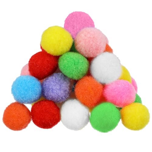 Tyqour 100 St Ck Bunte Pompons Zum Basteln
