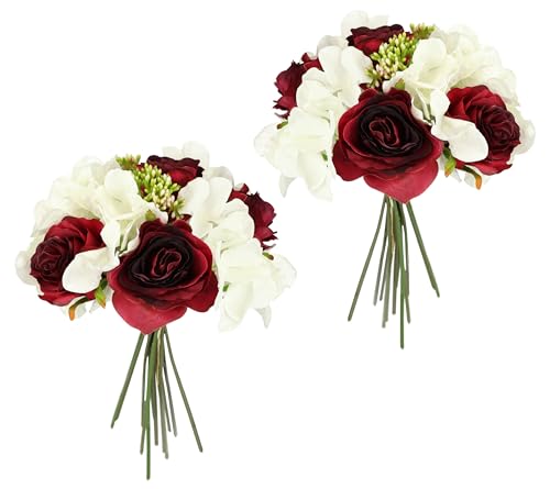 Flair Flower K Nstliches Rosenbouquet Mit Hortensien Rosen