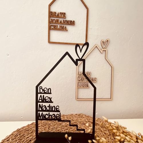 Personalisiert Haus Mit Namen Holzhaus Personalisiert 4mm Holz