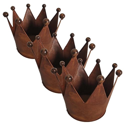 Unus Garden Kronen Rost 3er Set 17cm Gartendeko