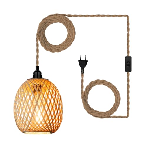 Ecogehen H Ngelampe Lampenschirm Mit Stecker Outdoor Lampe