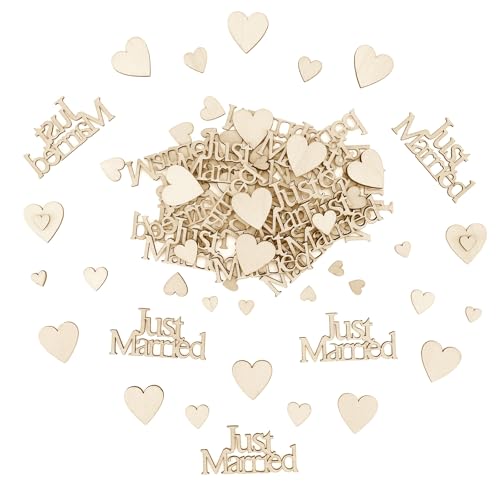 Parpix 80 St Ck Holz Konfetti Herz Streudeko