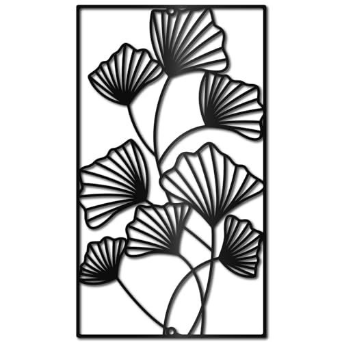 Creatcabin Ginkgo Blatt Wanddekoration Metall Schwarze Bl Tter