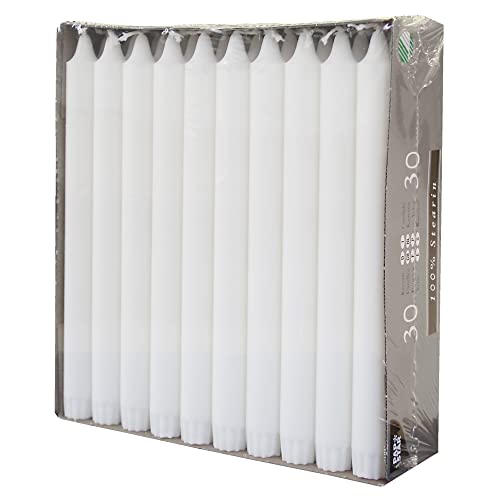30 Kronkerzen 2 2 Cm 24 Cm Weiss