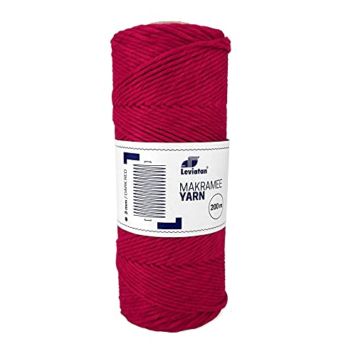 Leviatan Nat Rliches Makramee Garn 200m Superweiche Makramee