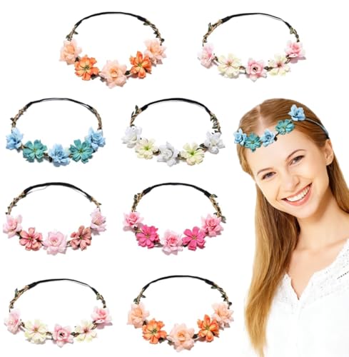 Norhogo Blumenkranz Blume Krone Stirnband Blumenkranz Haare 8