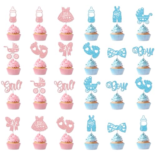 Afcjlto 24 St Ck Gender Reveal Tortendeko Babyparty