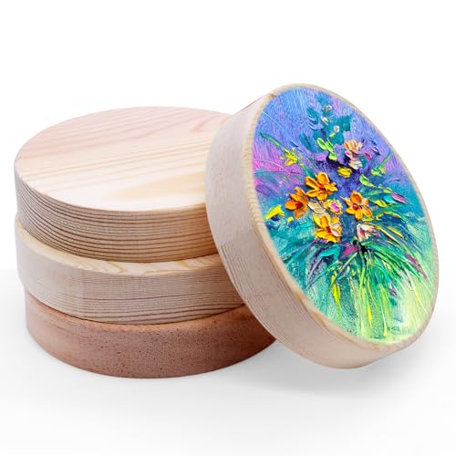 Piuluvor 4 St Cke Runde Holzscheiben Kleine Baumscheiben