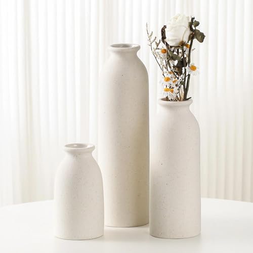 Moderne Keramik Vasen Set 3 Teilig Dekorative Blumenvasen