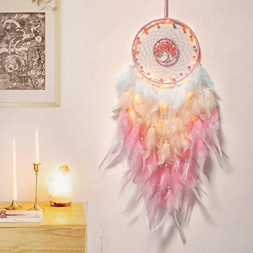 Hongyans Traumf Nger Mit Led Licht Handgefertigt Dreamcatcher