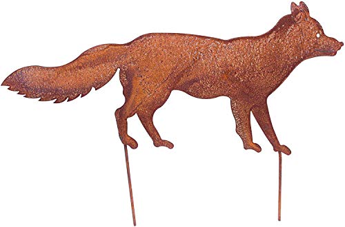 Bornh Ft Gartenstecker Fuchs 66cm Metall Rost Gartendeko