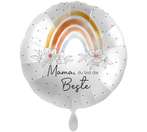 Folienballon Mama Du Bist Die Beste Regenbogen Ballon