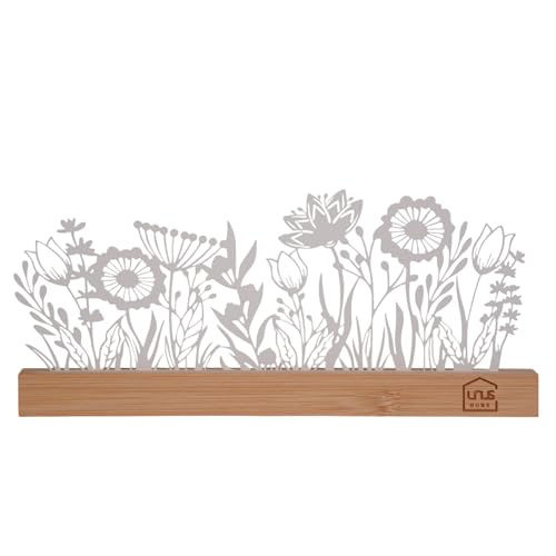 Unus Aufsteller Deko Blumenwiese Aus Bambus Metall Filigrane