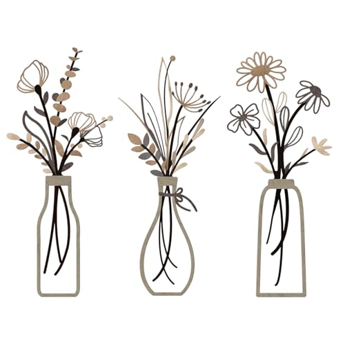 3 St Ck Metall Blumen Vase Wanddekoration Wandkunst