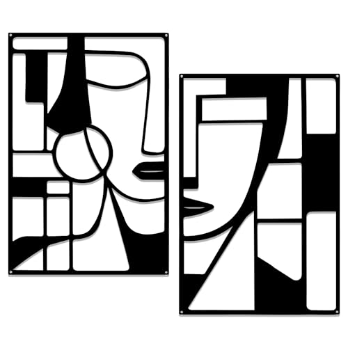 Yiya 2 St Ck Metall Wanddekoration Minimalistische Vertikale