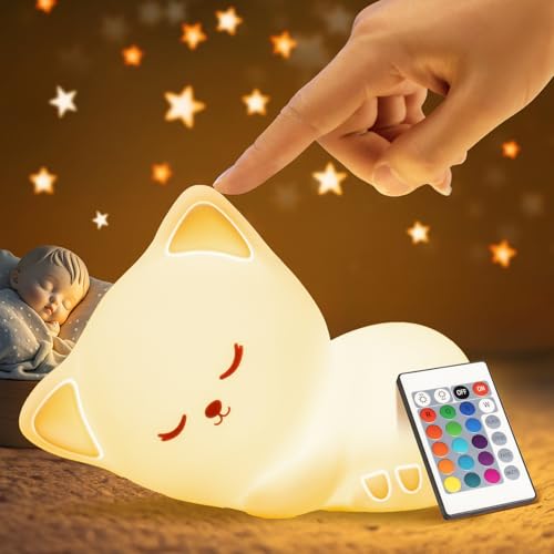 Nachtlicht Kinder Nachtlicht Baby Spielzeug Katze 16 Farben
