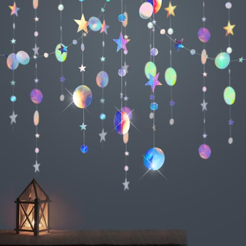 65 Ft Glitzer Papier Girlande Bunt 5 St