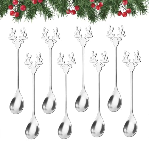 8 St Ck Weihnachtsl Ffel Set Edelstahl Teel