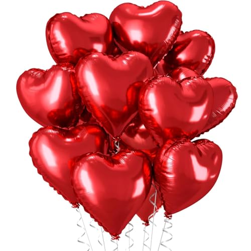 30 St Ck Herzballons 18 Zoll Herz Folienballon