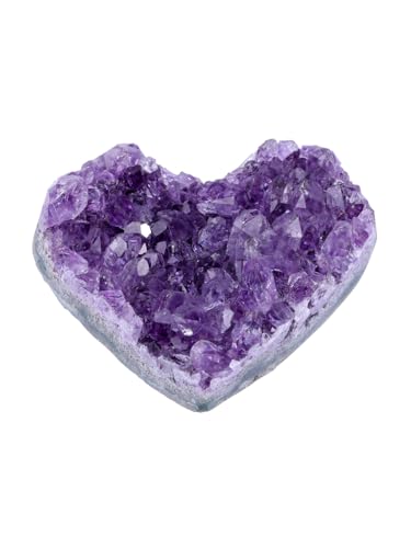 Gehecrst Amethyst Druse Herz Amethyst Stein Bergkristall Rohstein