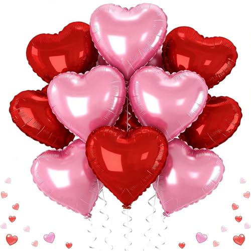 Herz Folienballon Rot Rosa 18 Zoll Herz Helium