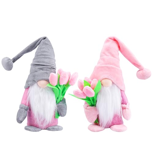 Enlace Fr Hling Wichtel Mit Tulpen Blumenstr U