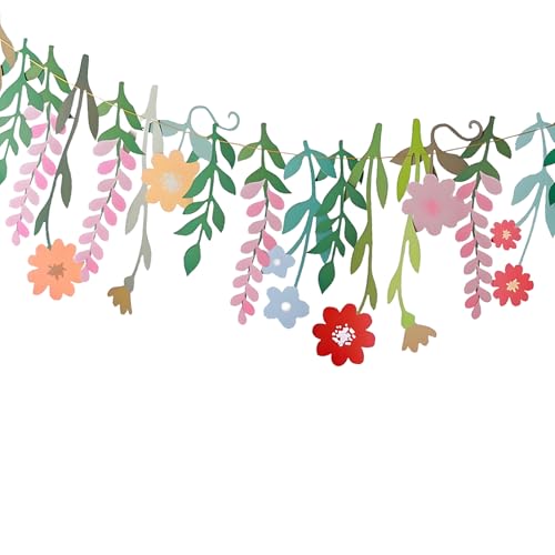 Wildblume Deko Banner 3m Blumen Girlande Mit Doppelseitigem