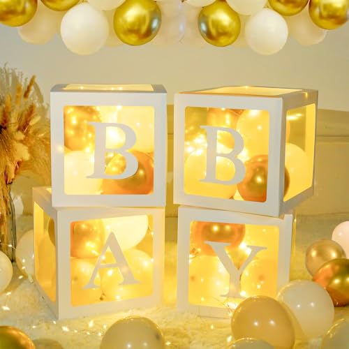 Balloon Box Babyparty Dekoration 4 Lichterketten Und 4pcs