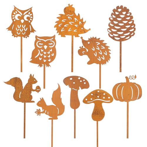 10 Teiliges Set Rost Deko F R Garten