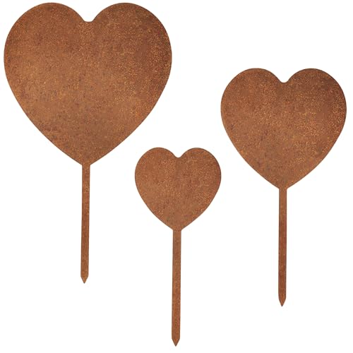Extravagant 3er Set Volle Herzen Stecker Gartendekoration Wohnungsdeko