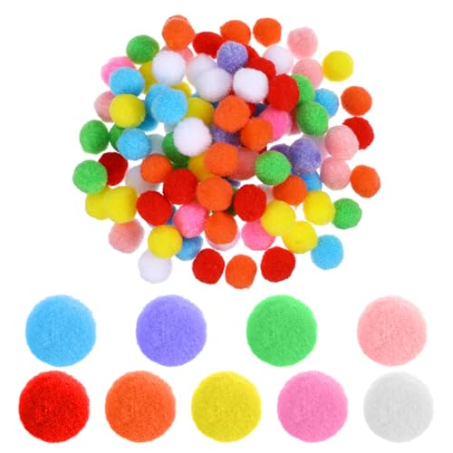 Tyqour 100 St Ck Bunte Pompons Zum Basteln