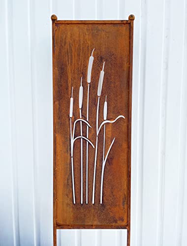Edelrost Sichtschutz Schilf Motiv 116 Cm X 33